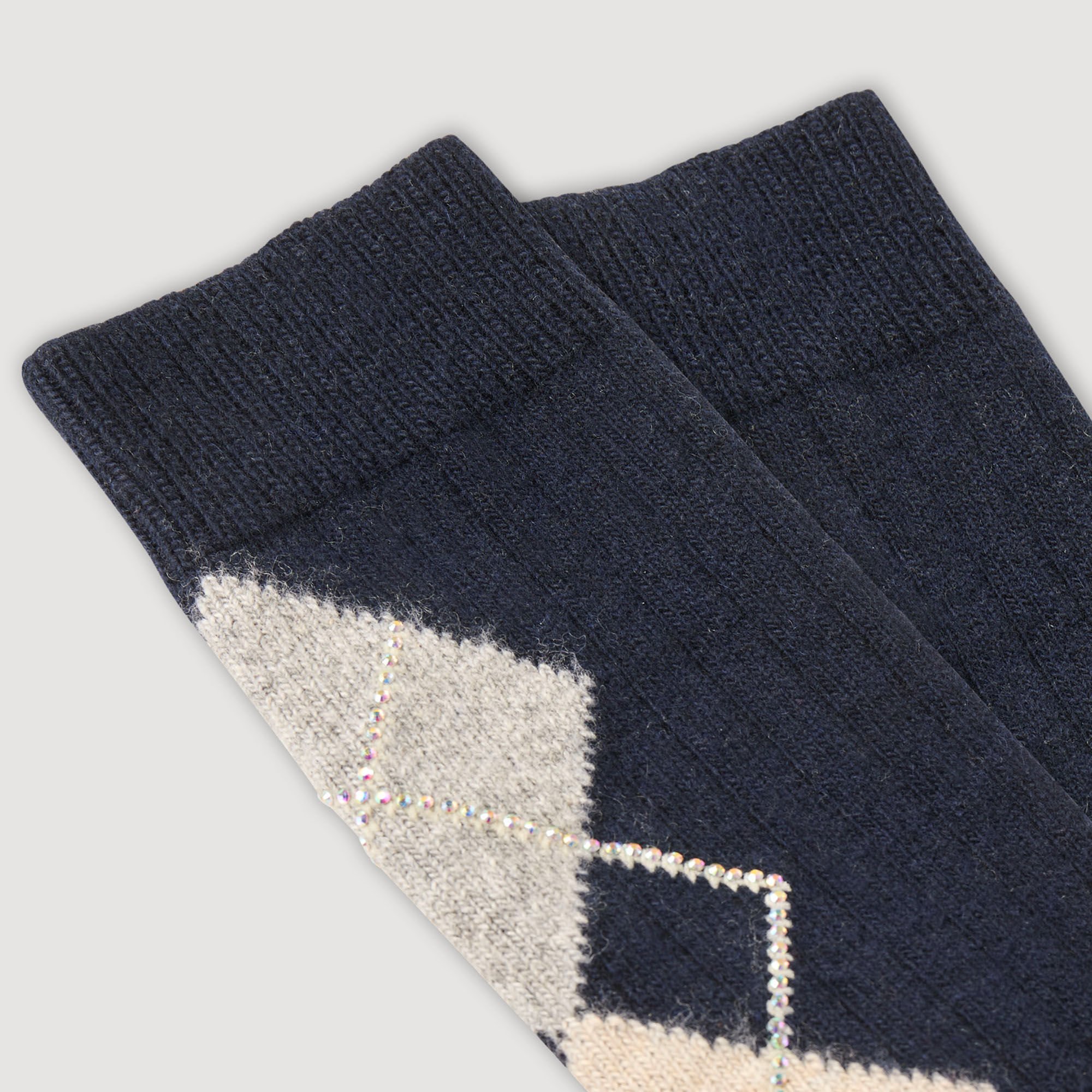 Sokken met ruiten en stras