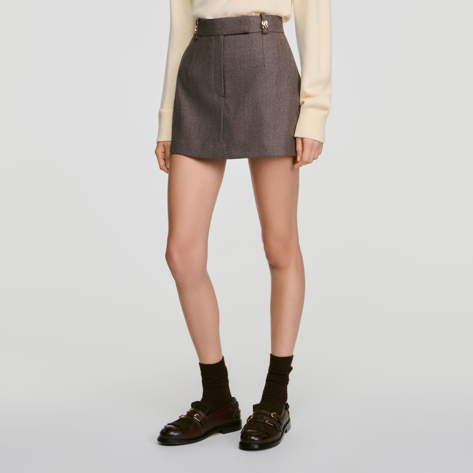 Wollen skort - Vrouw | Sandro