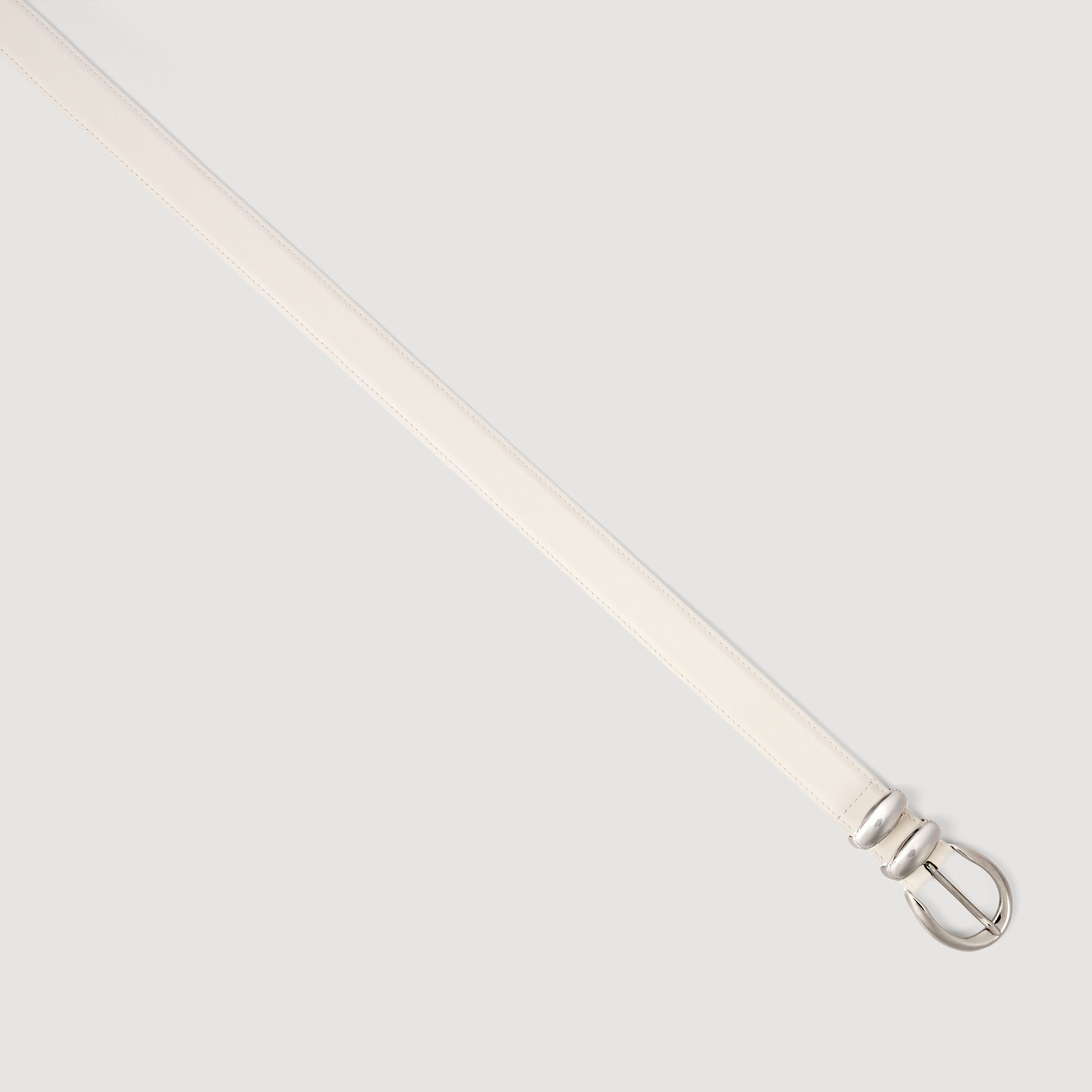 Leren riem met metalen gesp