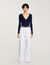 Cardigan vest ribgebreid