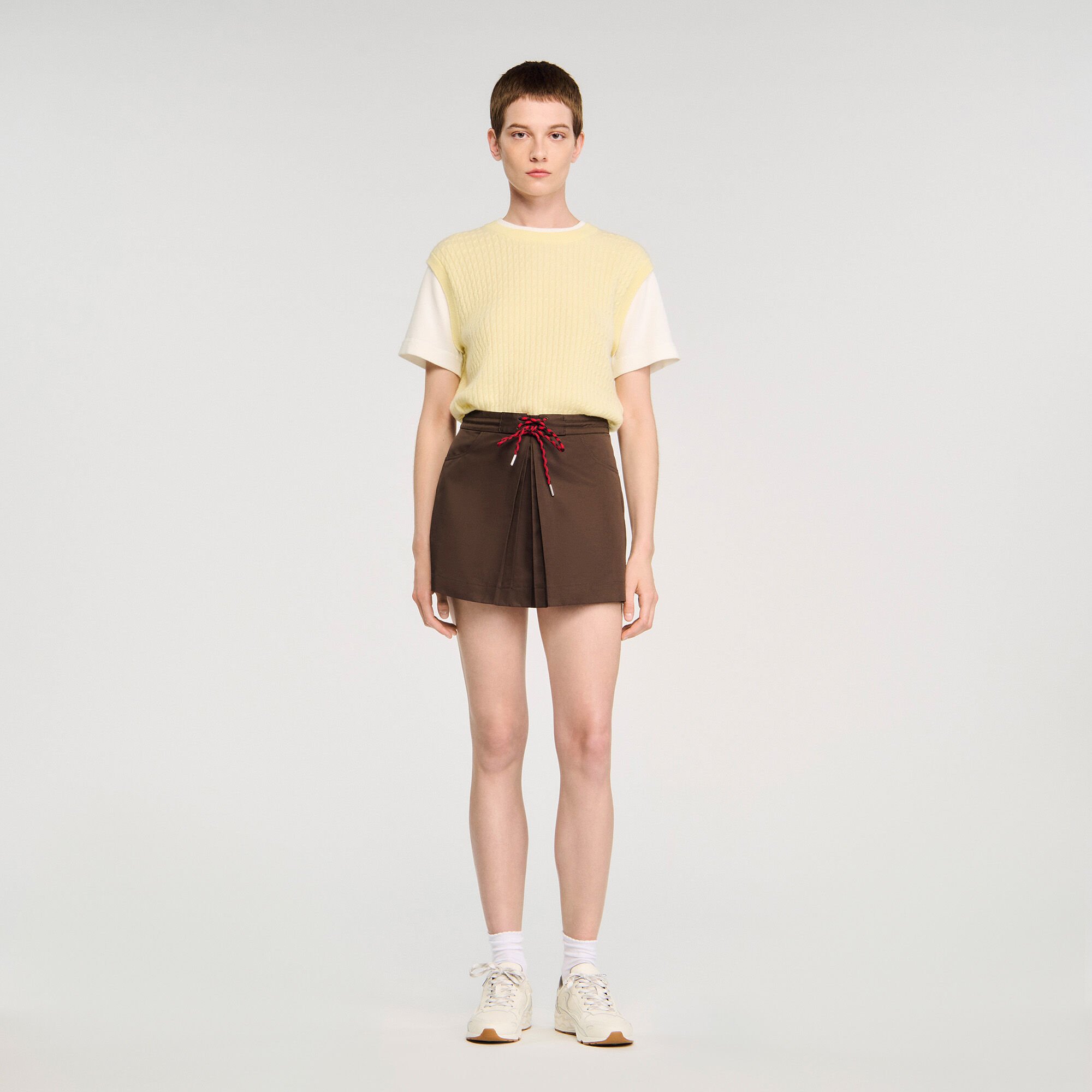 Skort met plooi