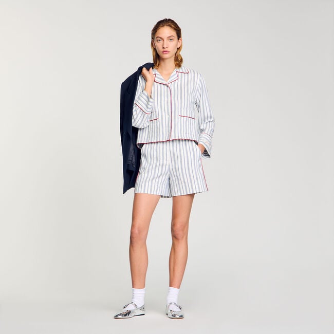 Overhemdblouse gestreept