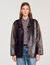 Oversized leren jack met studs