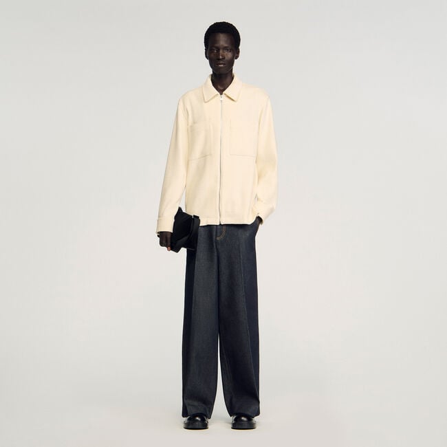 Overshirt van ribfluweel
