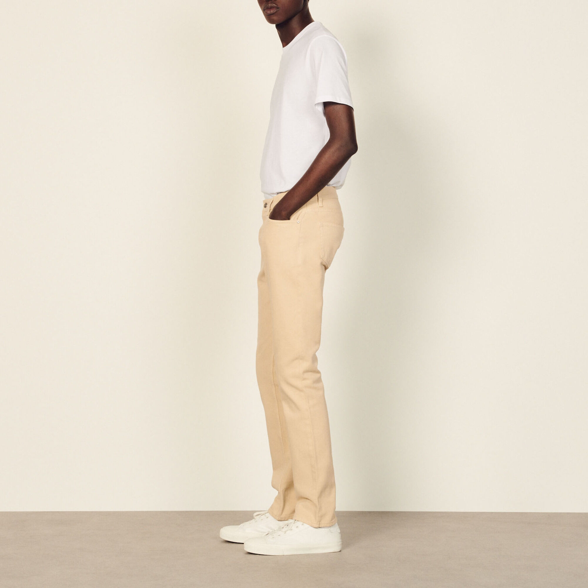 Katoenen slim fit jeansbroek