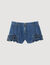 Denim short met volants