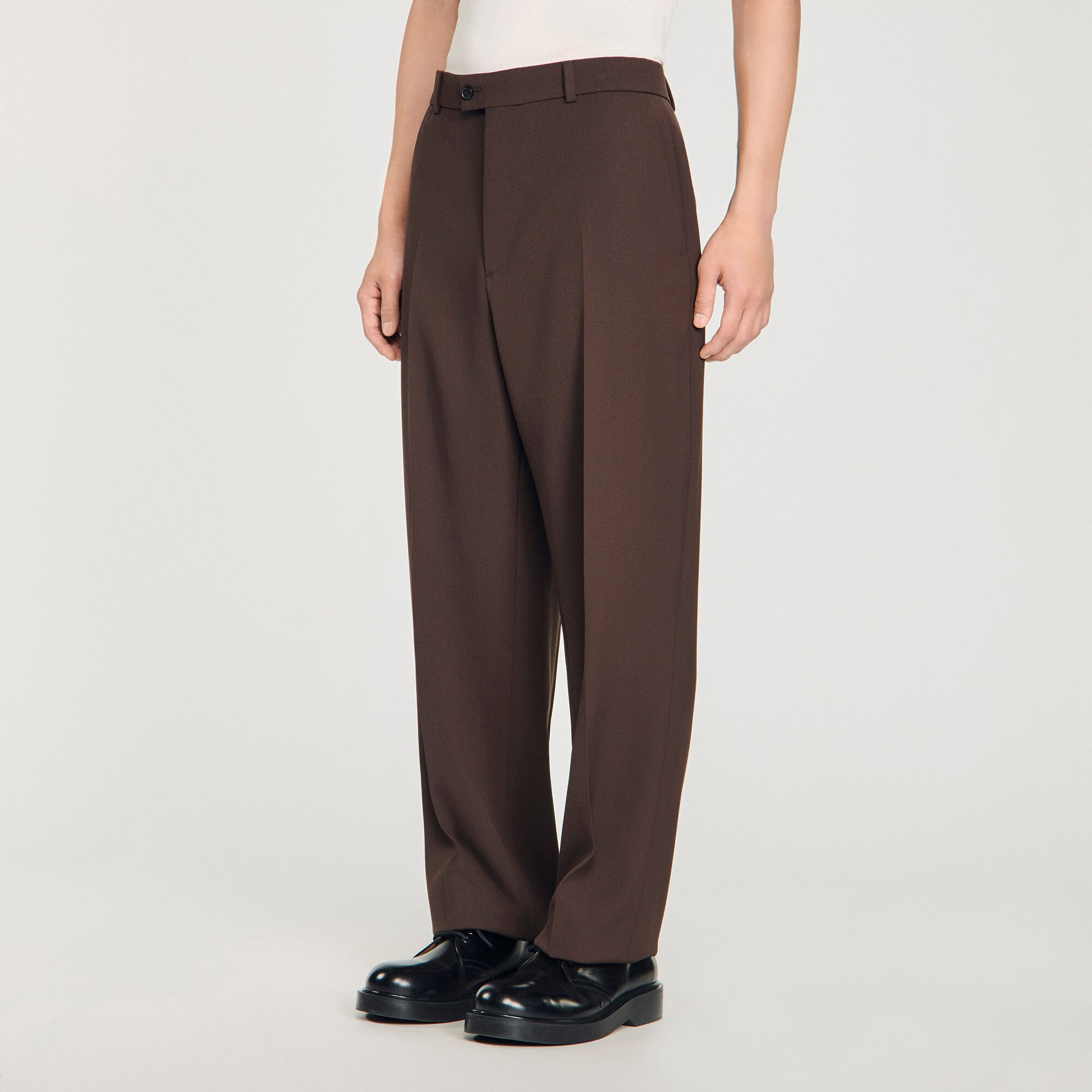 Oversize wollen pantalon