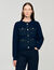 Cardigan vest met denim