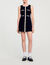 Korte jurk tricot velours - Vrouw | Sandro