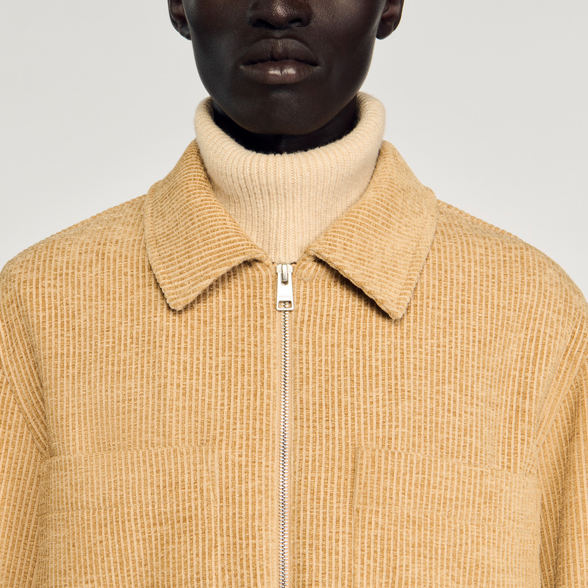 Overshirt van ribfluweel