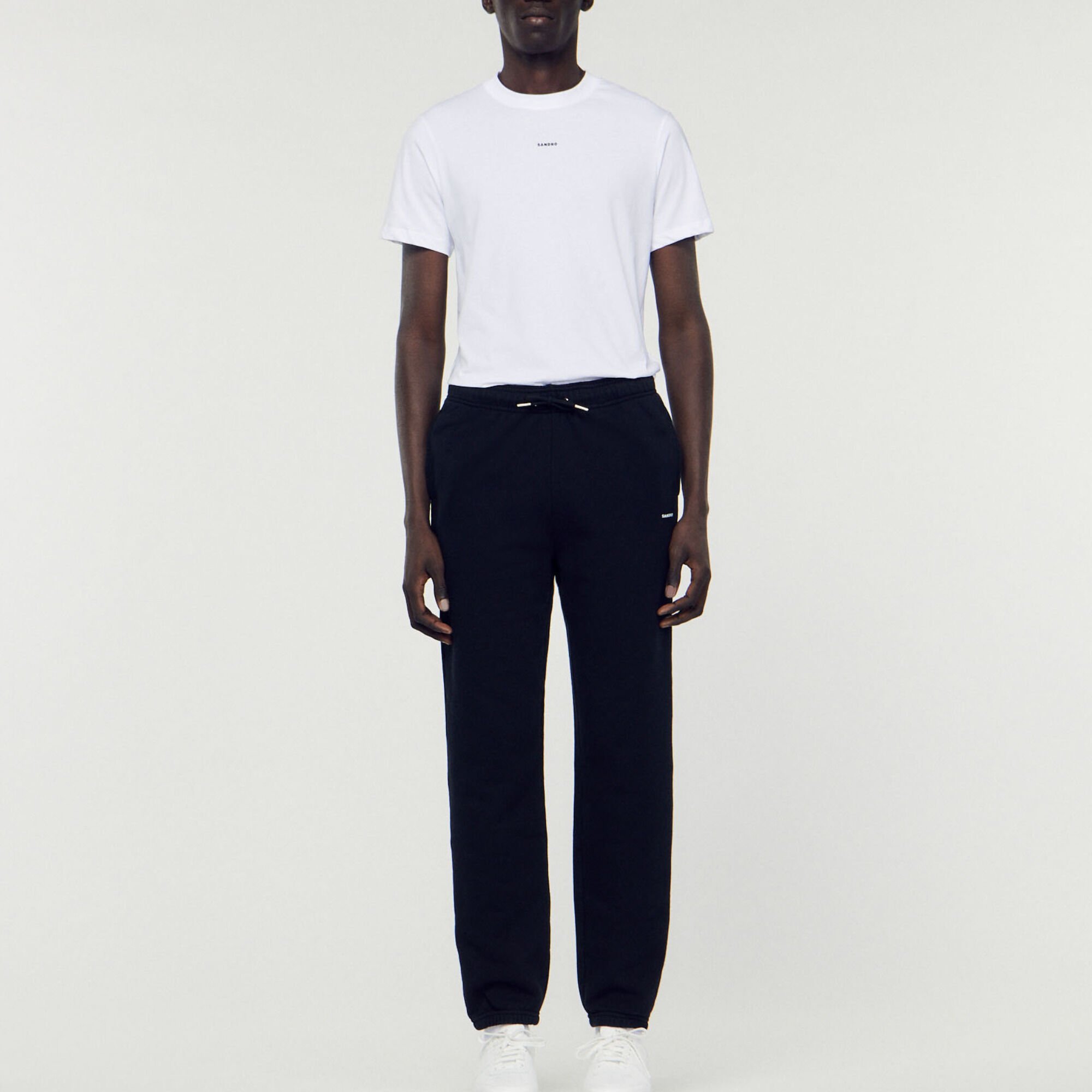 Molton joggingbroek met borduursel