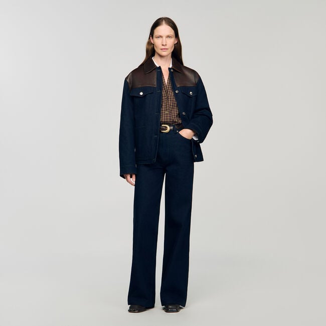 Jeans wijdvallend raw denim
