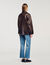 Oversized leren jack met studs