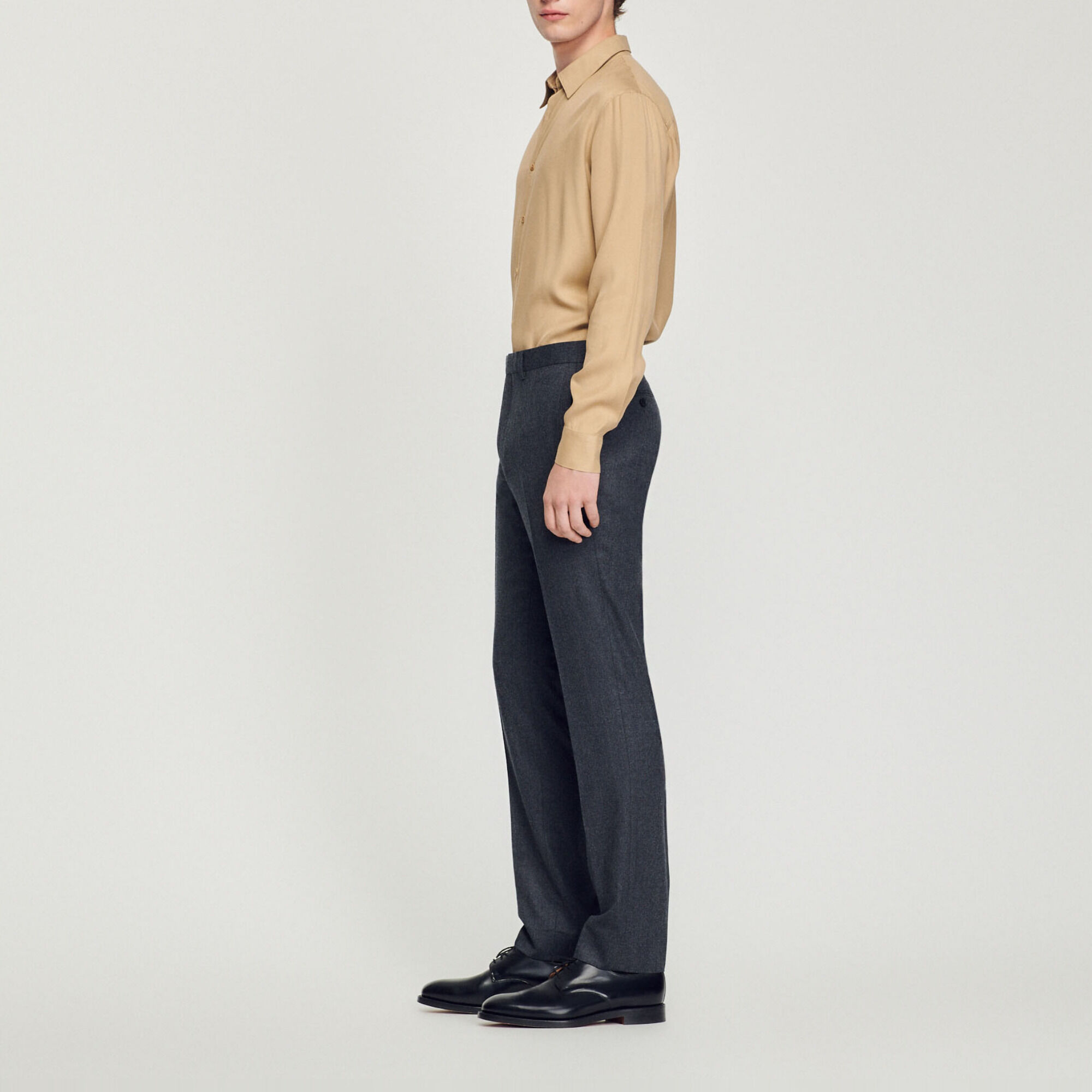Flannel suit trousers