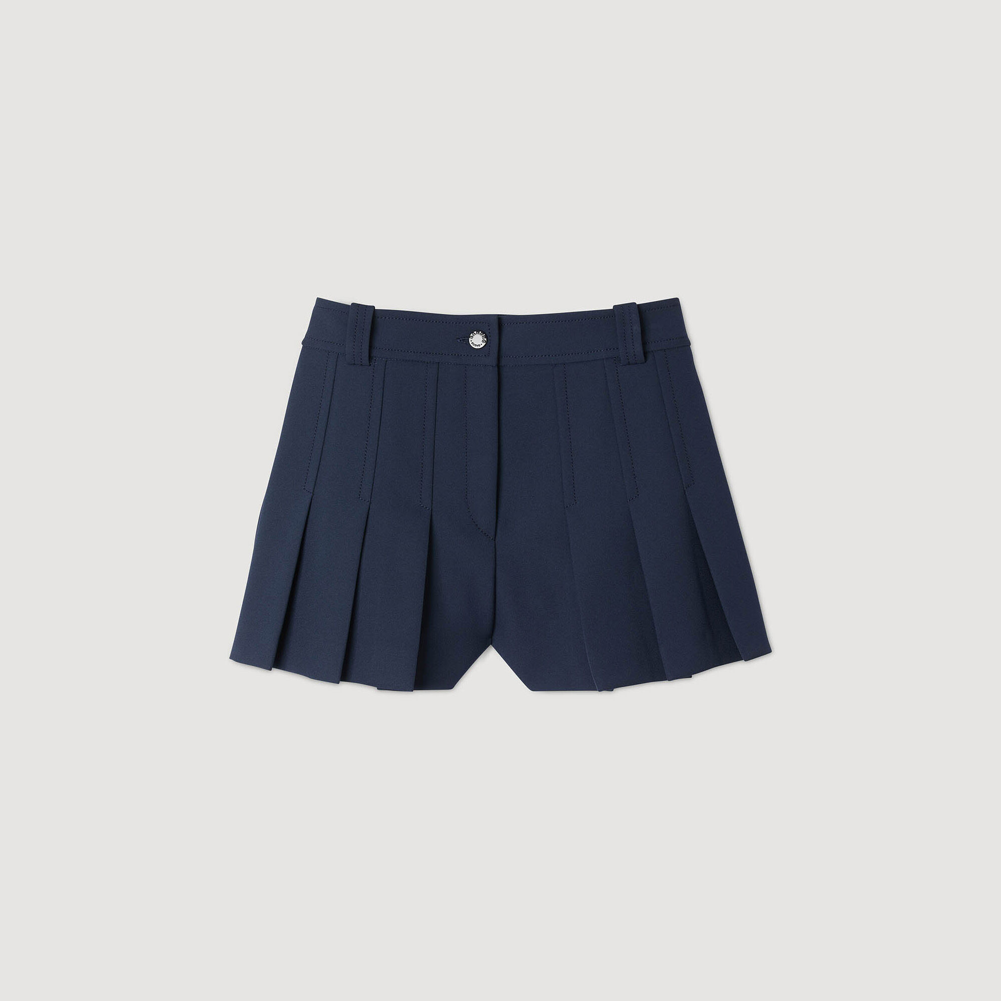 Short met plooien