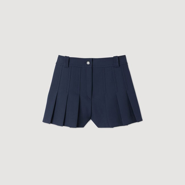 Short met plooien