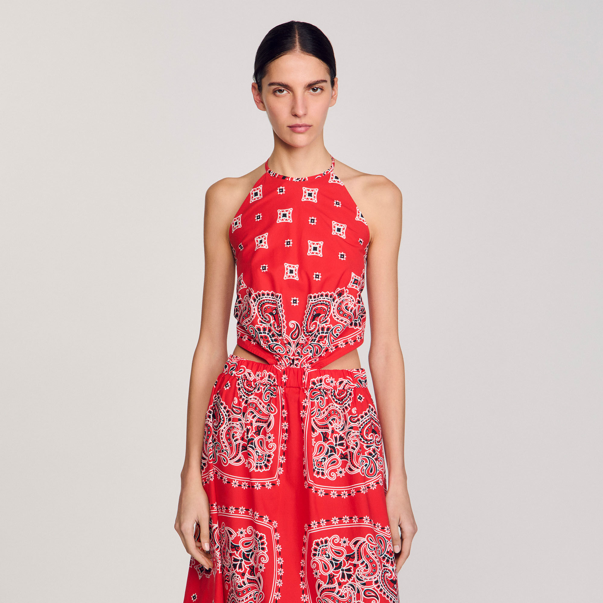 Lange jurk bandana print