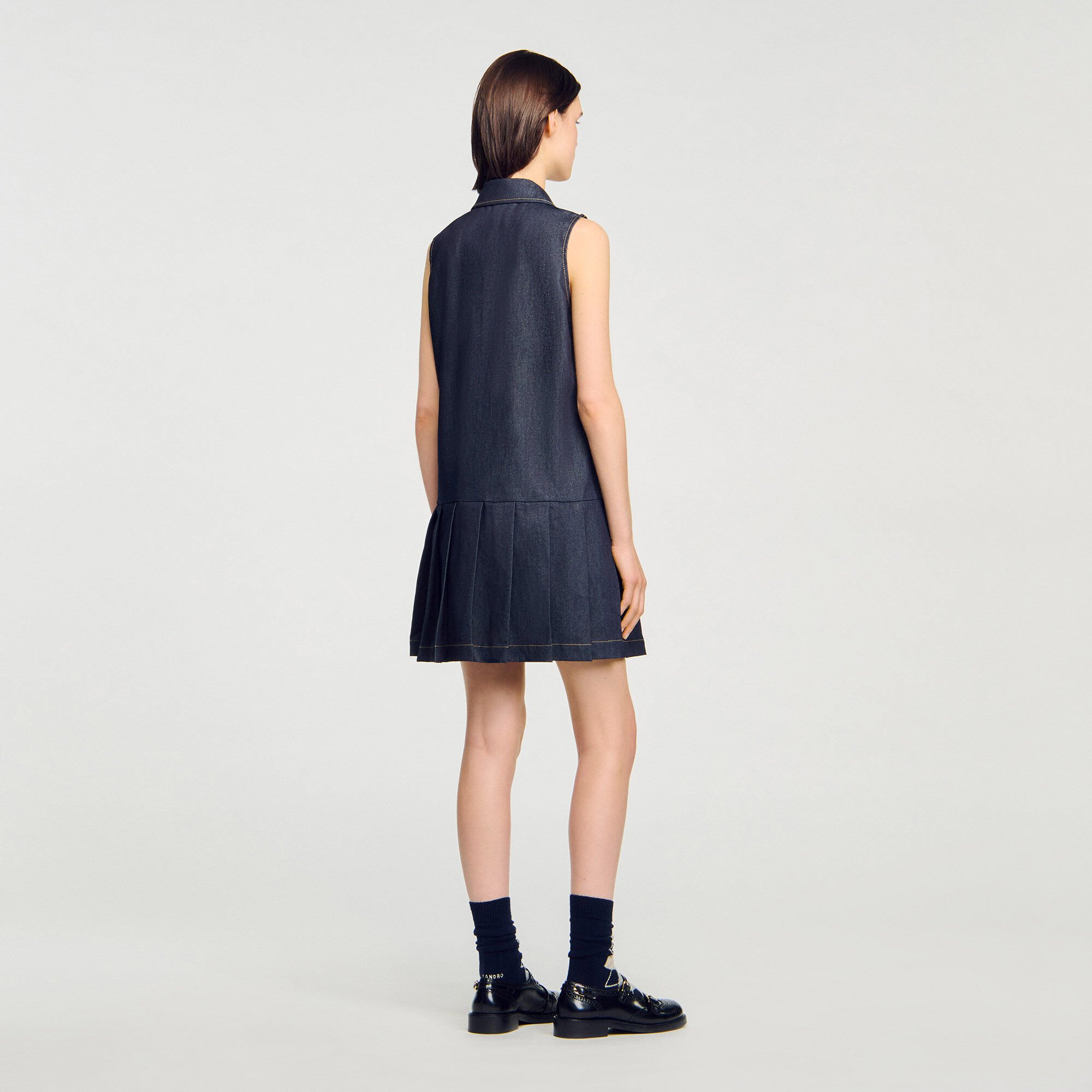 Korte denim jurk