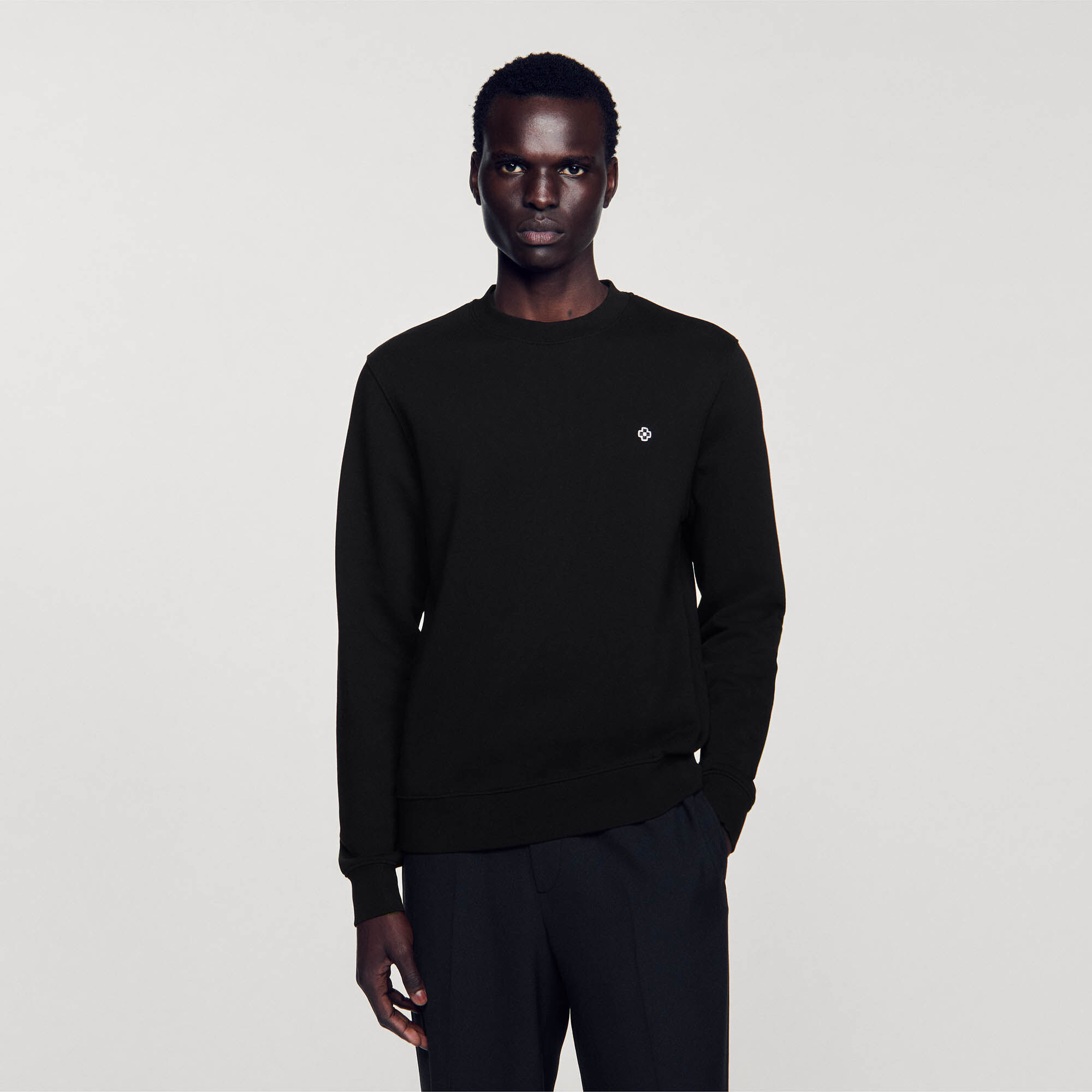Sweater met square cross