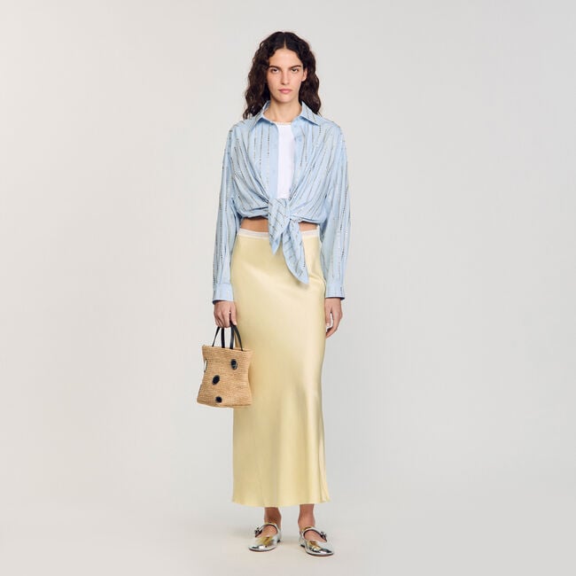 Overhemdblouse met stras