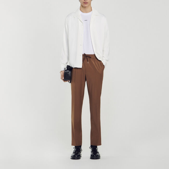 Rechte pantalon met elastiek