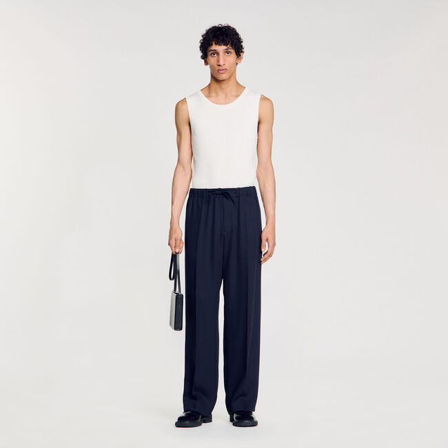 Pantalon wijdvallend elastisch