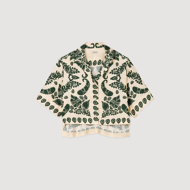 Overhemdblouse met bloemenprint