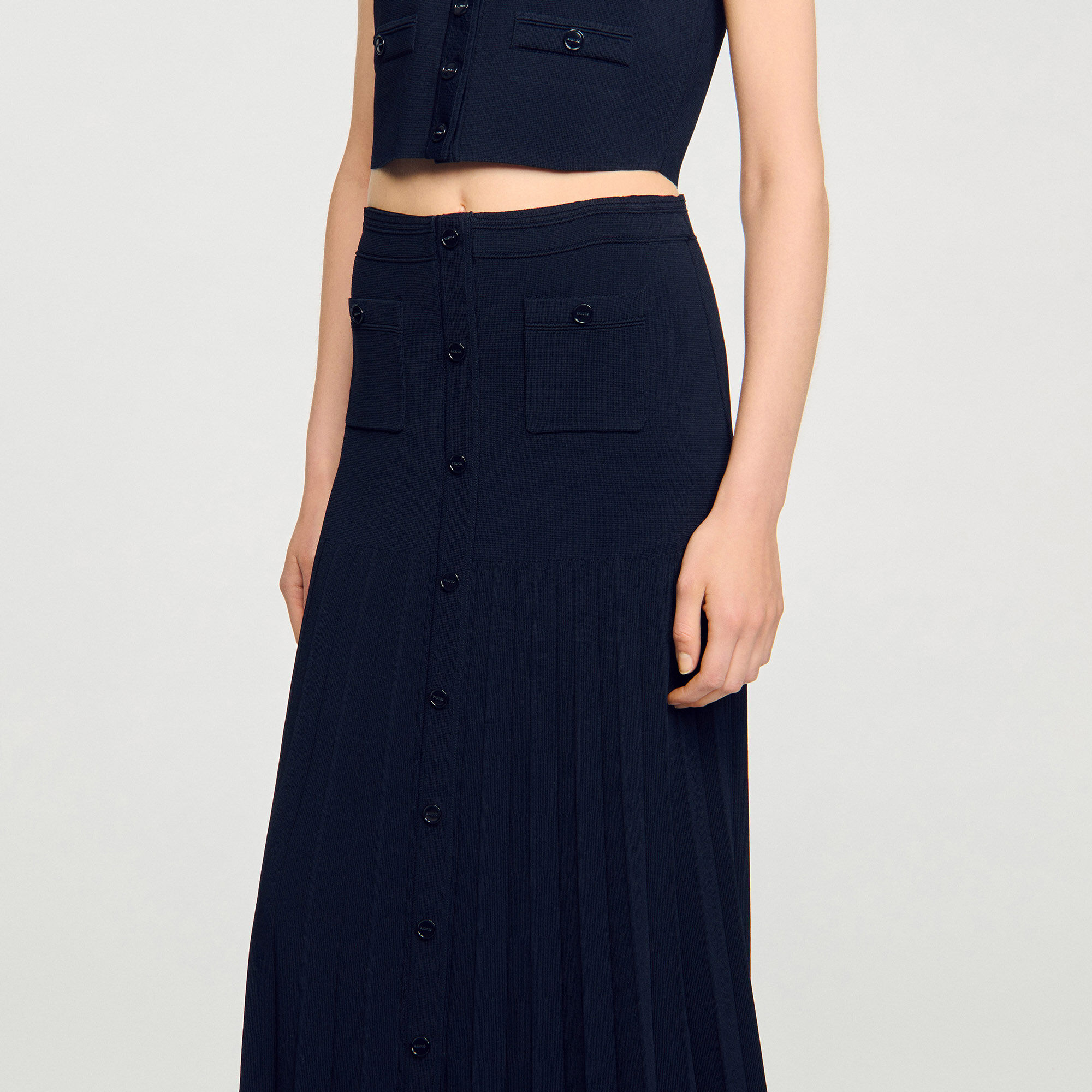 Lange rok tricot bicolor