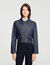 Denim getailleerde blazer