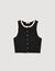 Gilet met gehaakte details