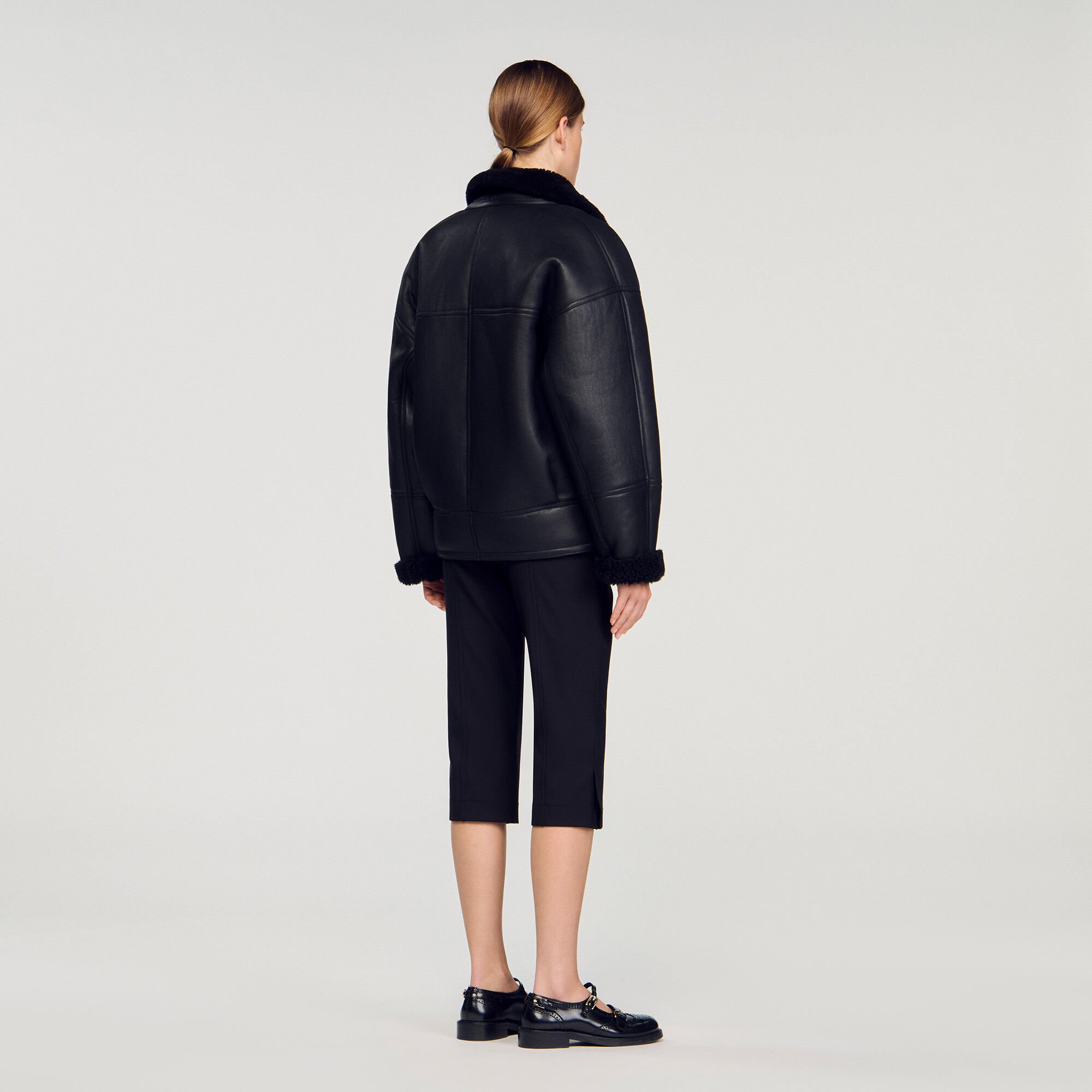Korte jas van shearling