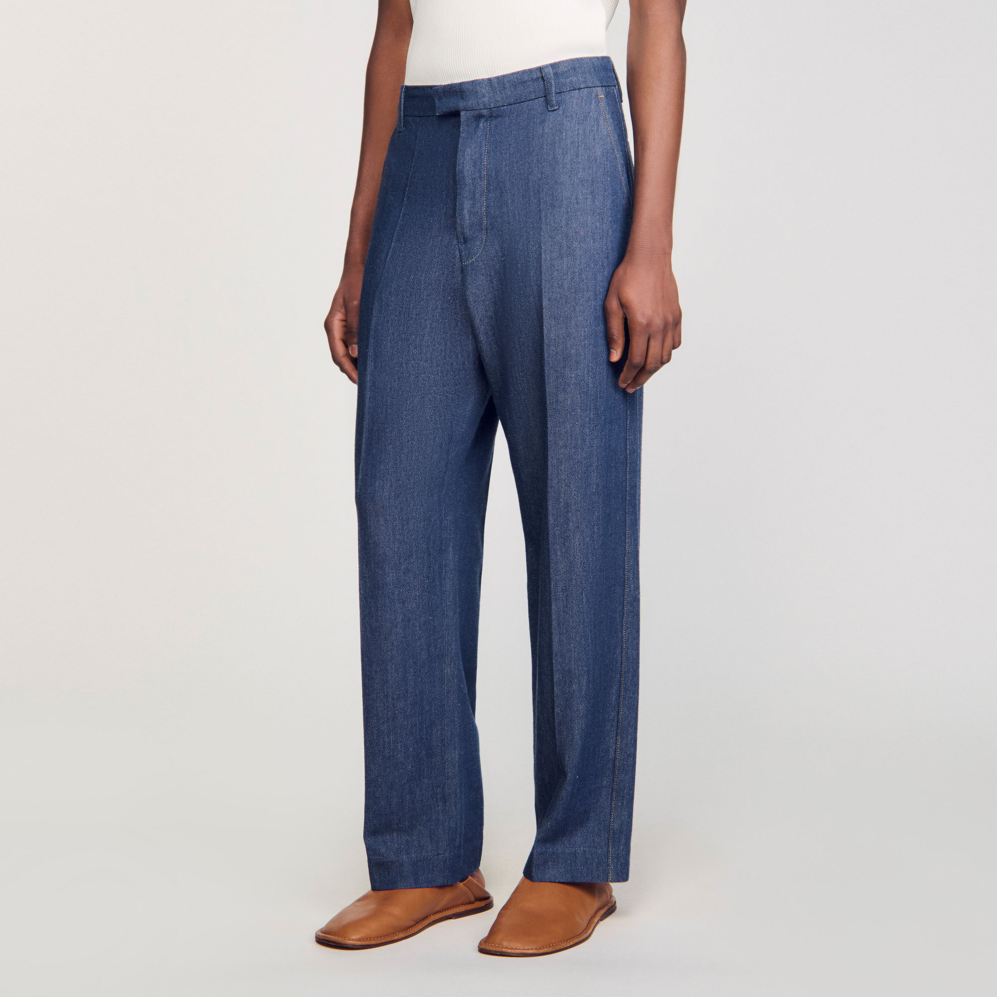 Pantalon chambray