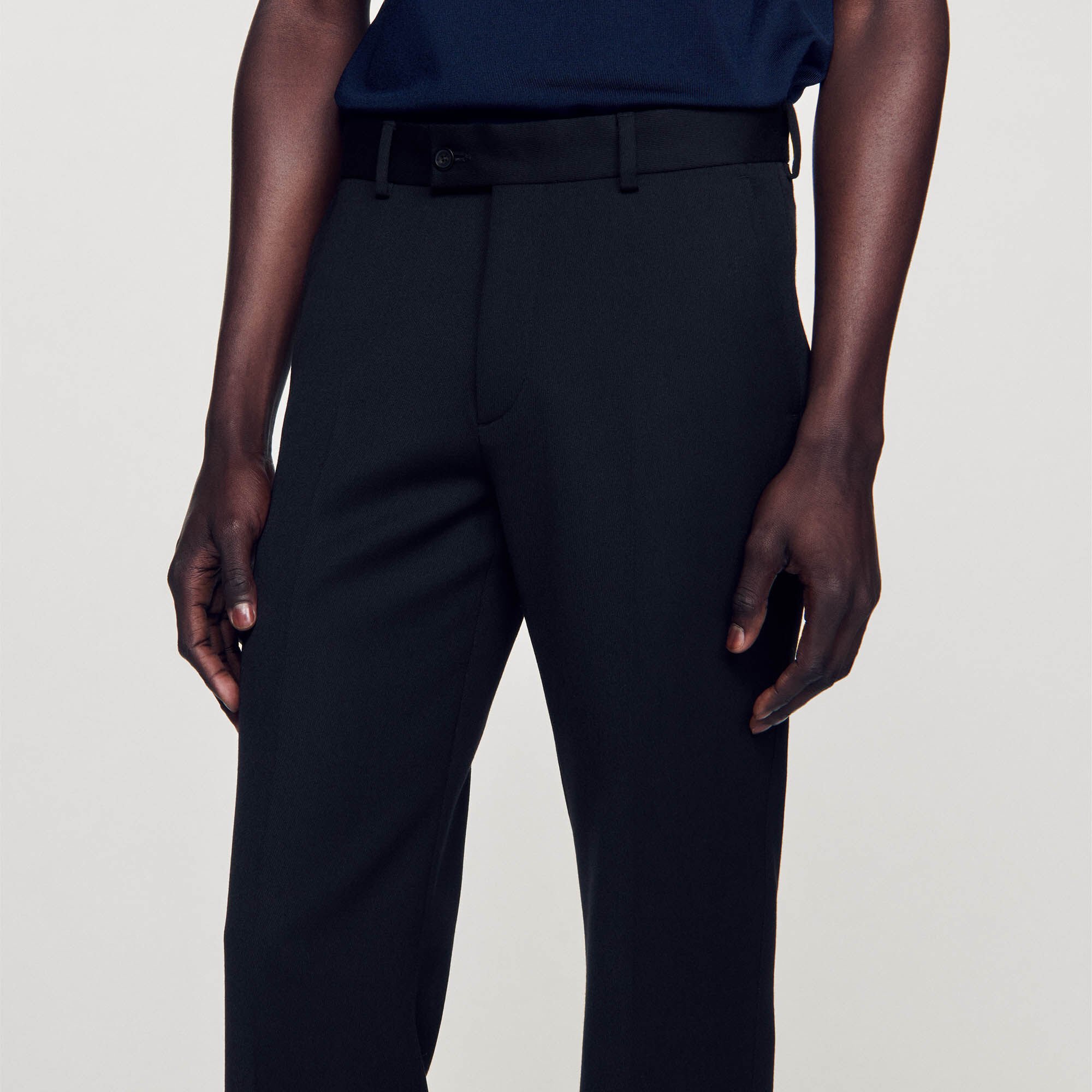 Pantalon van gemengde wol