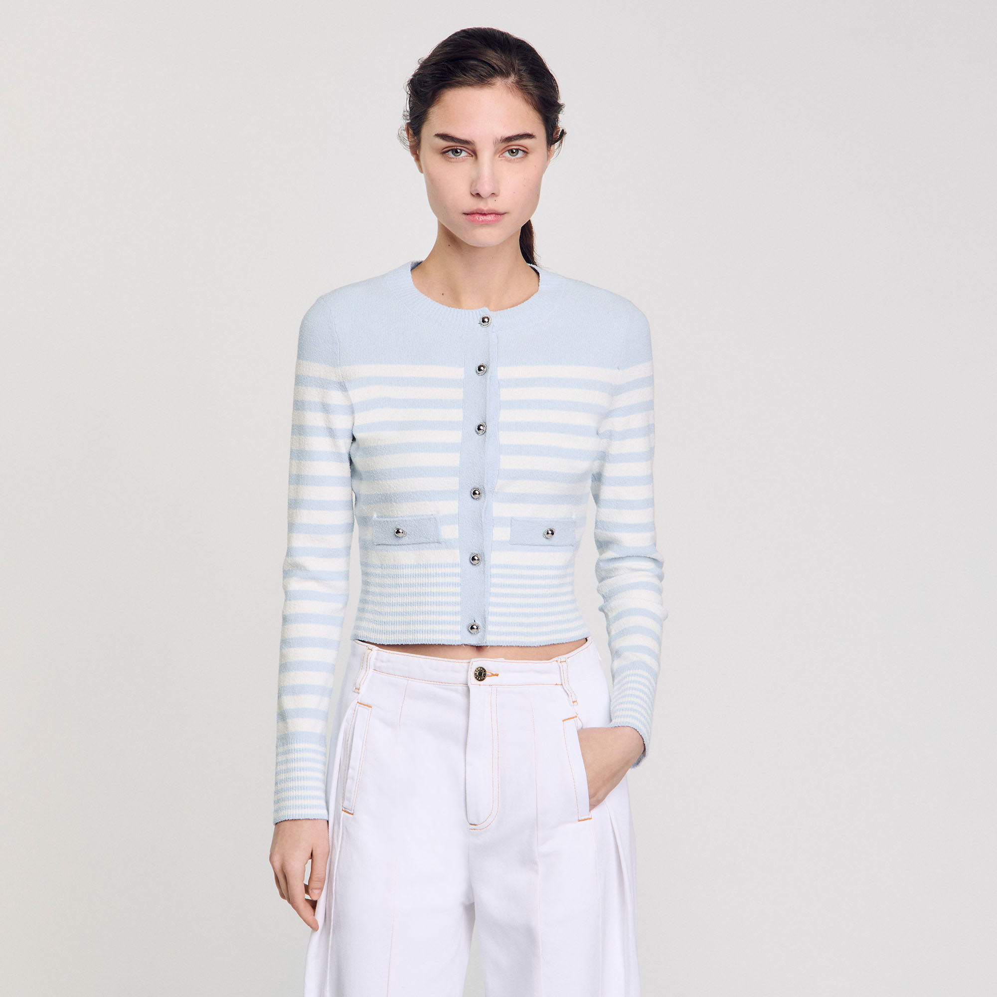 Cardigan gestreept