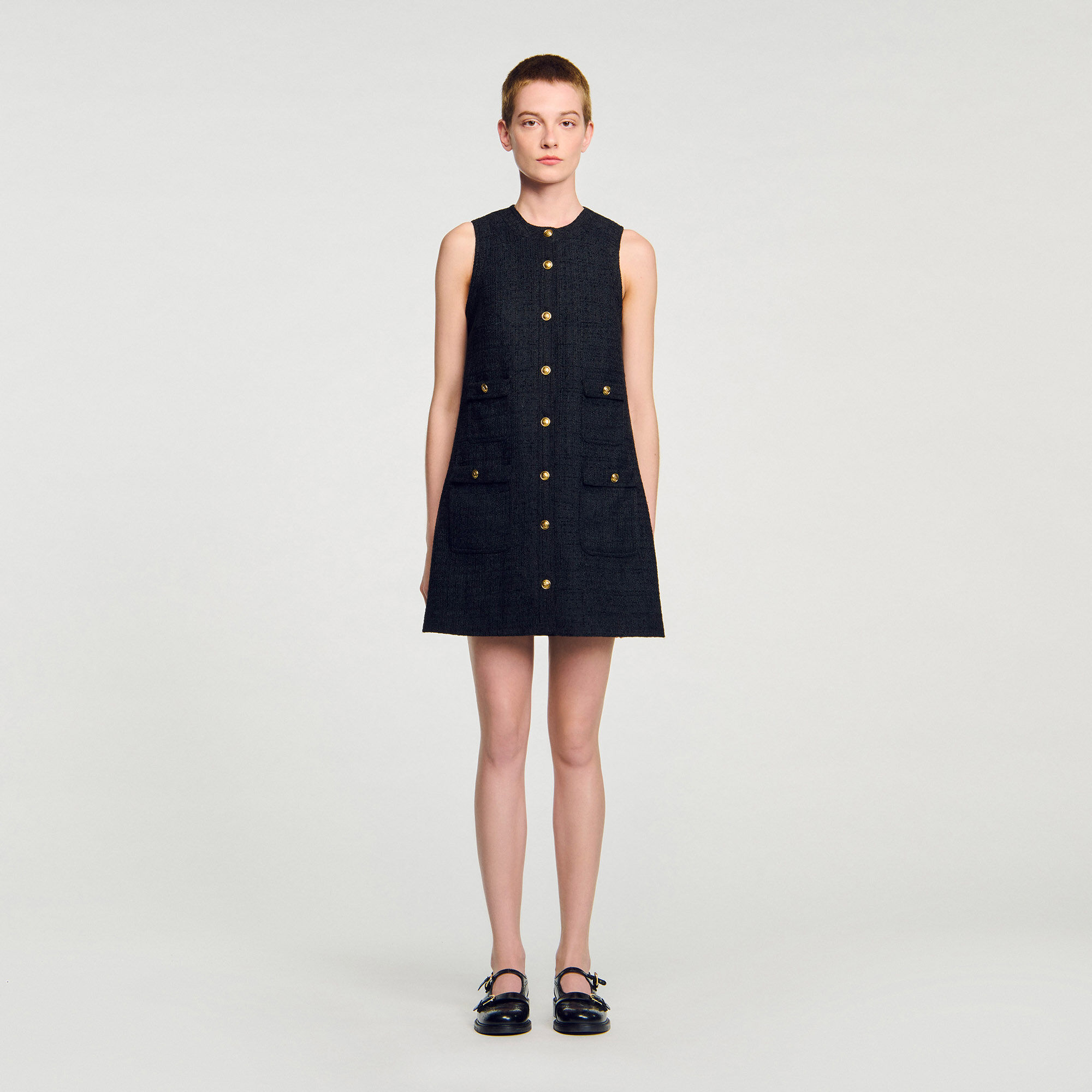 Korte tweed jurk