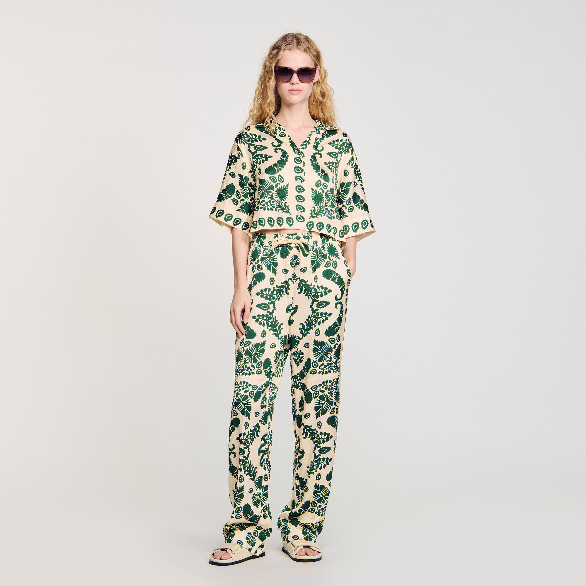 Pantalon met bloemenprint