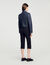 Denim getailleerde blazer
