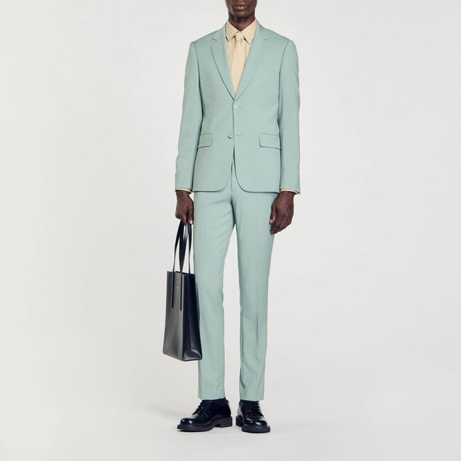 Colbert kostuum van wol