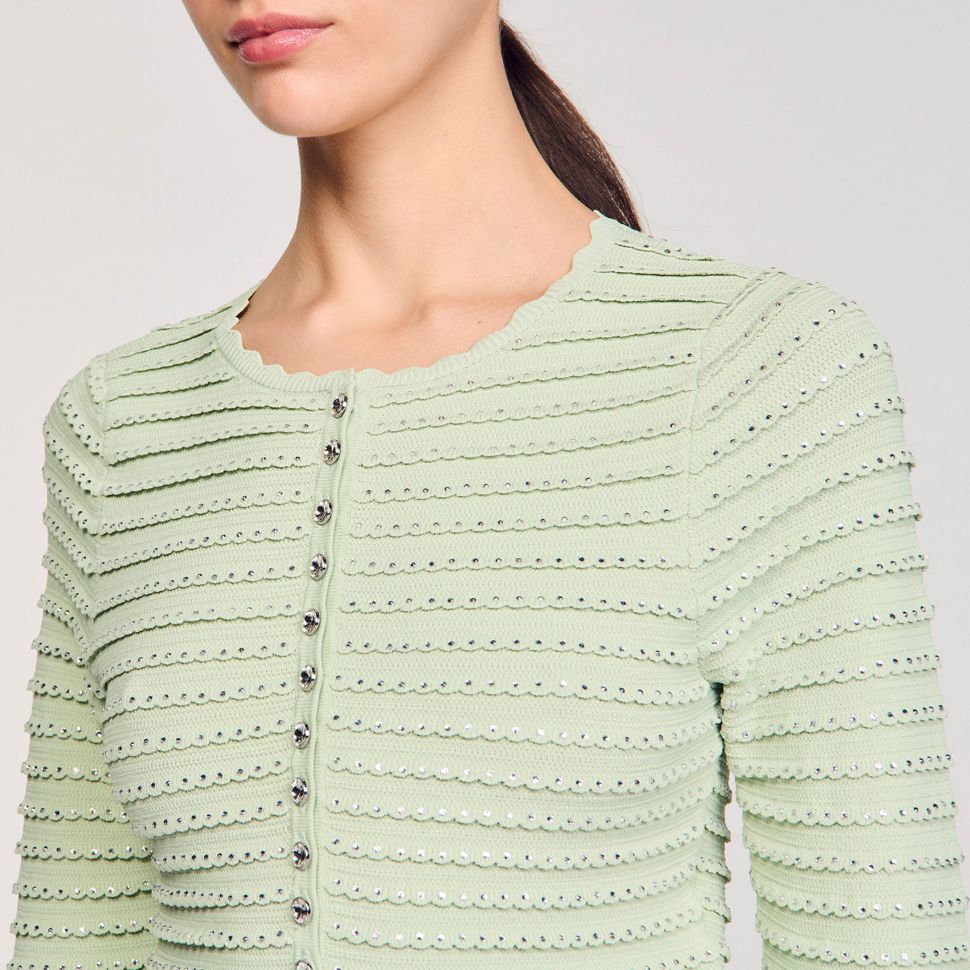 Cardigan vest stras