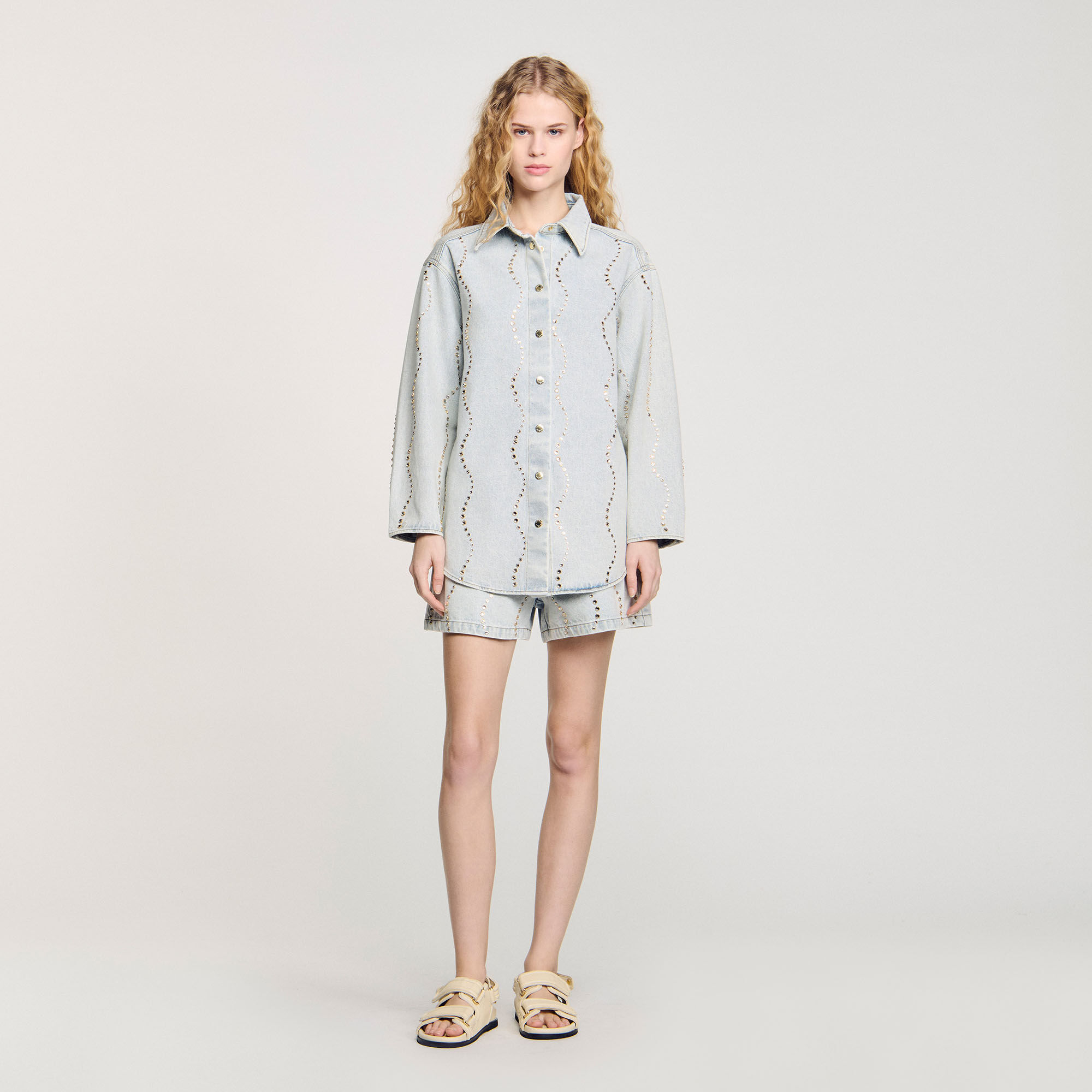 Spijkerblouse met stras