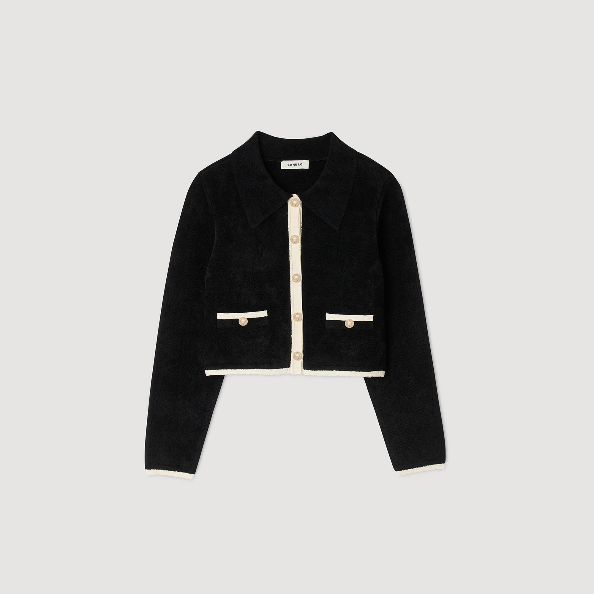 Tweekleurig vest met overhemdkraag