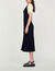 Halflange tweekleurige tricot jurk - Vrouw | Sandro