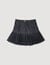 Korte denim rok met volants