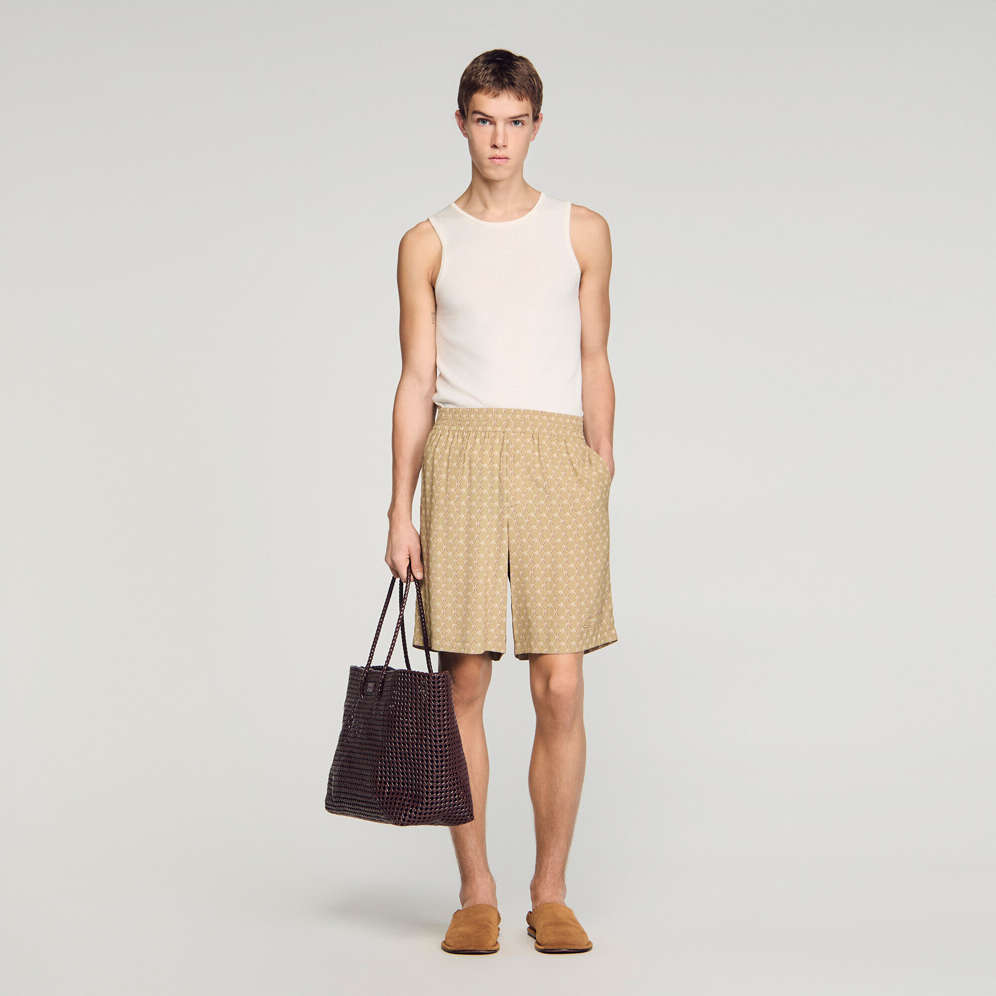 Short soepel met schakelprint