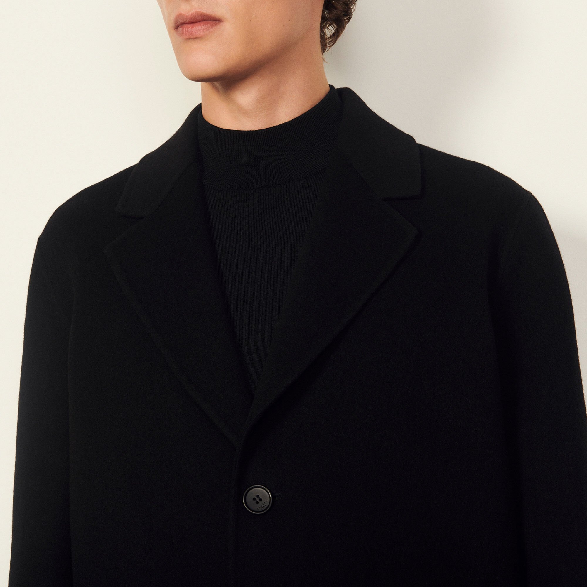 Double-faced wool coat