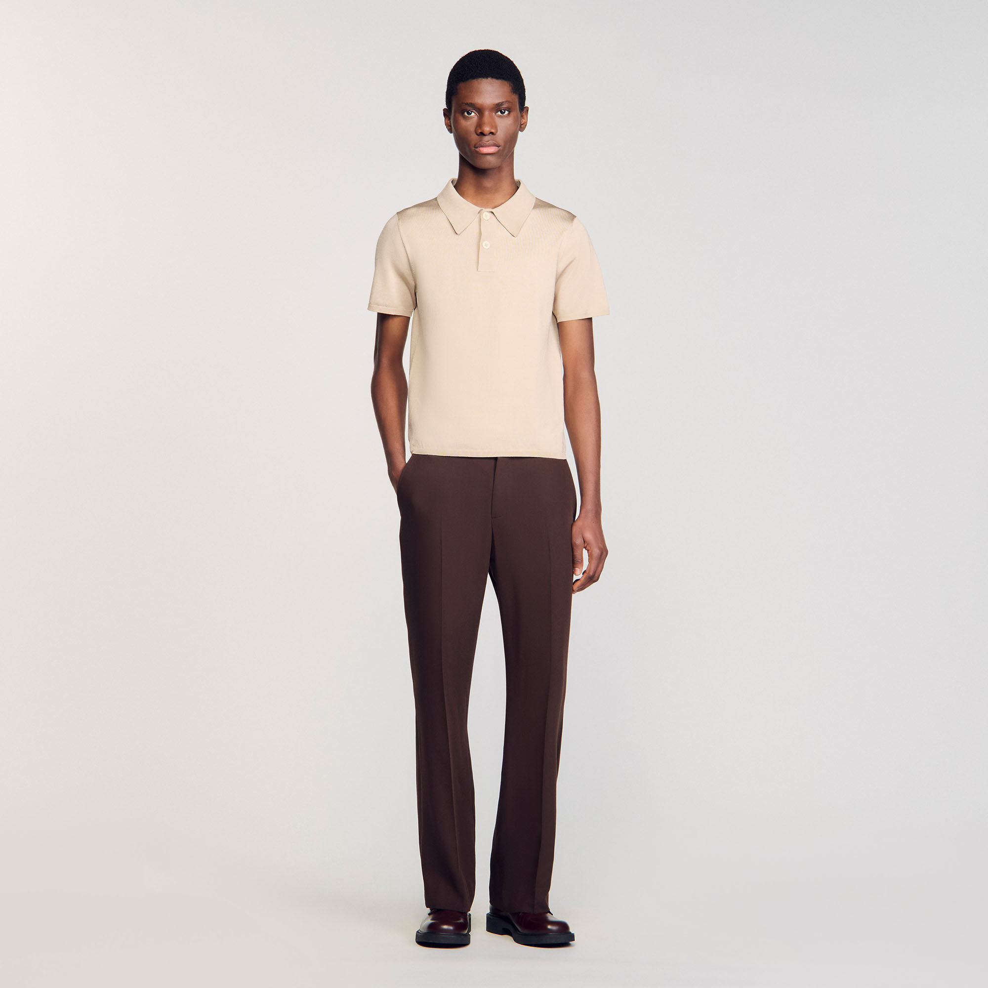 Tricot poloshirt met korte mouwen