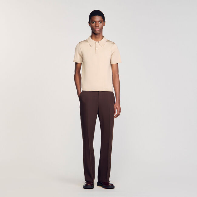 Tricot poloshirt met korte mouwen