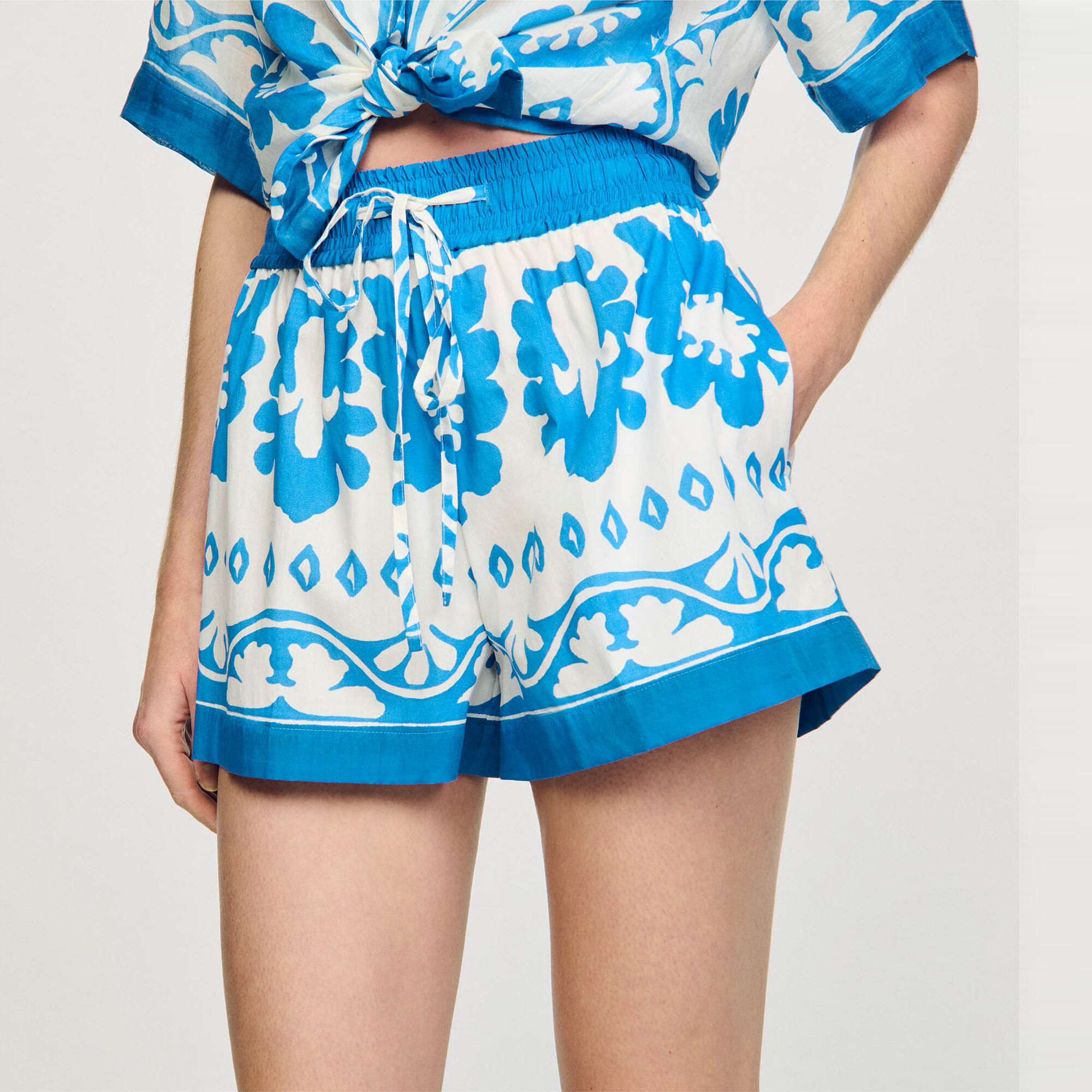 Short wijd met print