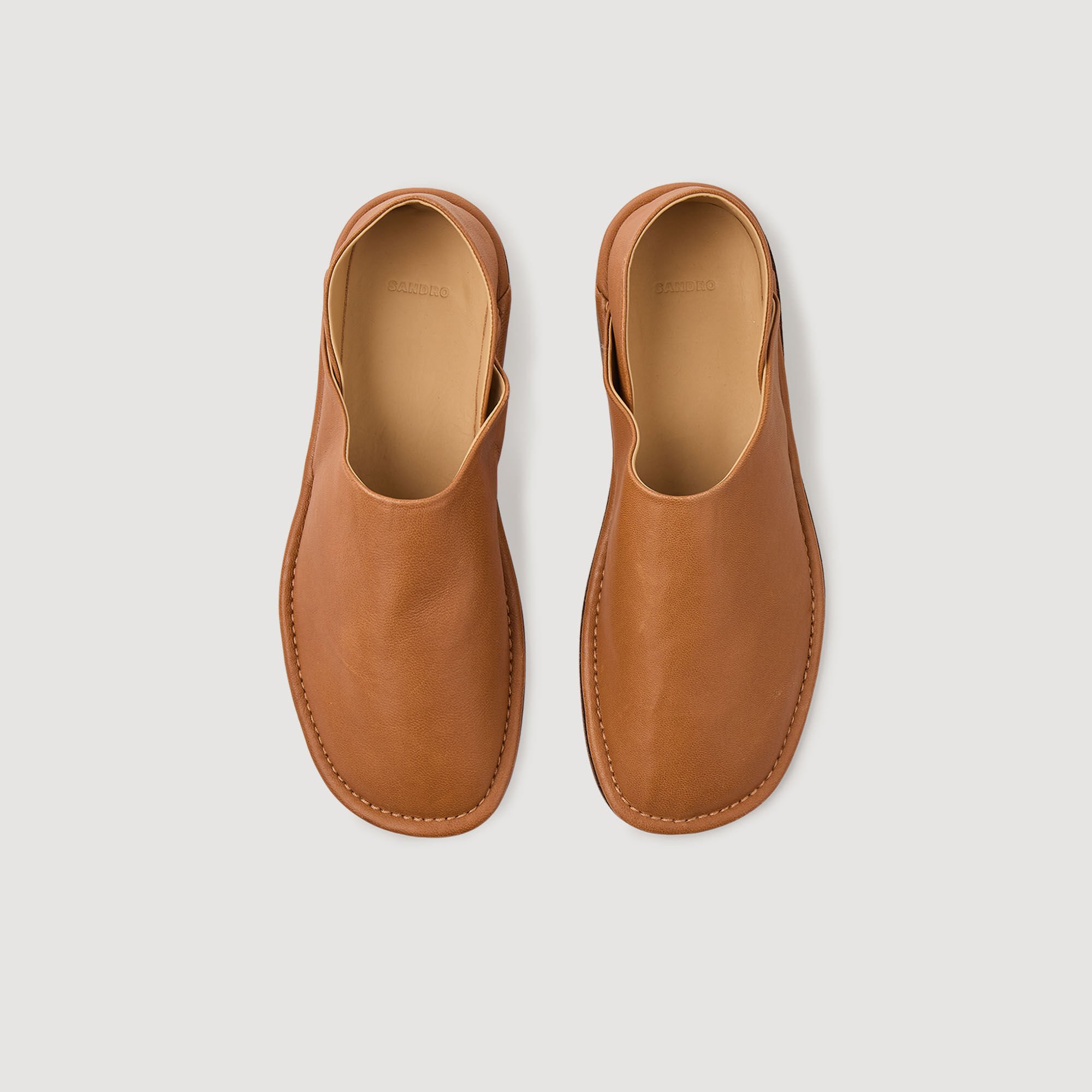 Pantoffels generfd leer