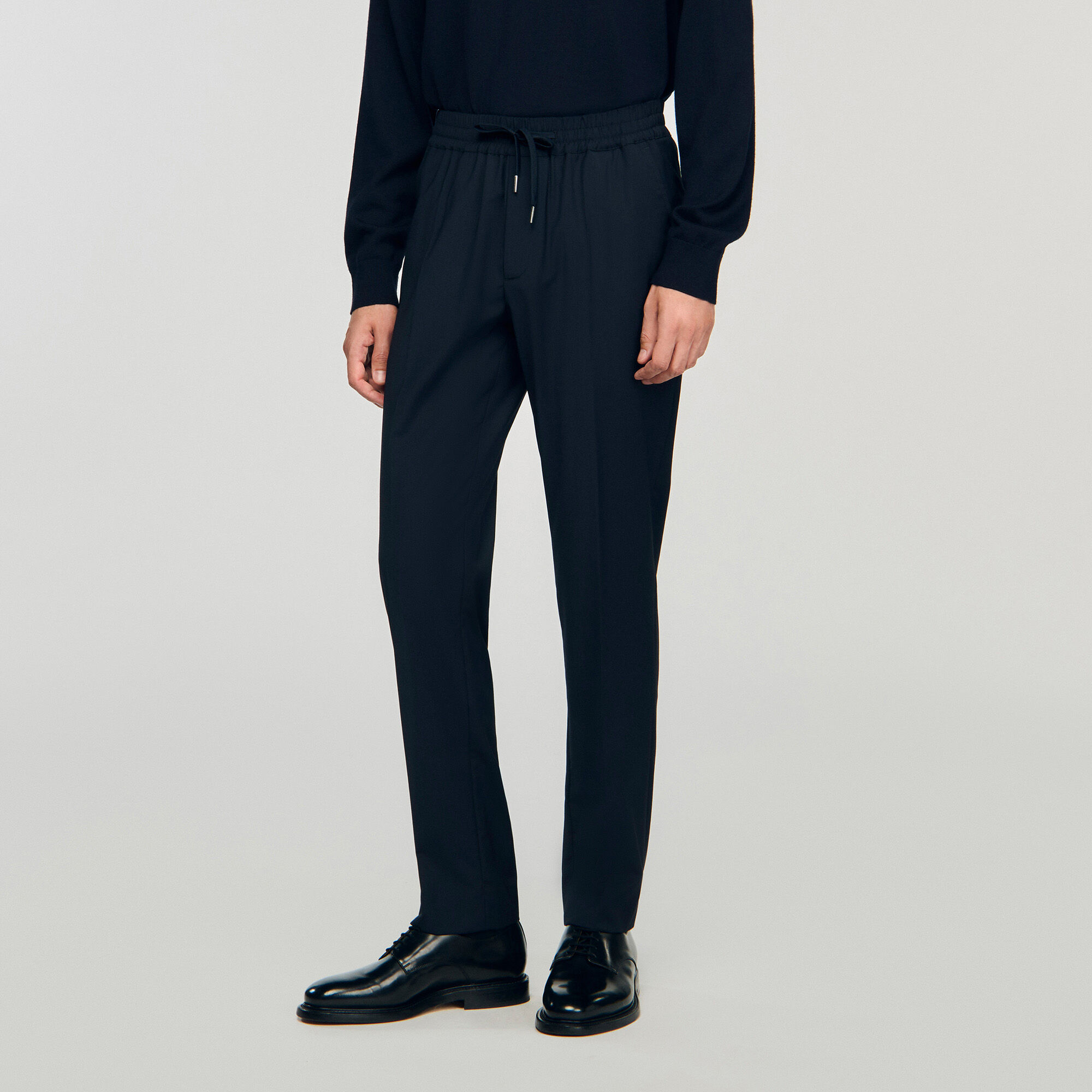 Rechte pantalon met elastiek